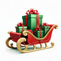 Colorful christmas gift boxes with ribbons and bows for festive holiday celebration, winter surprises