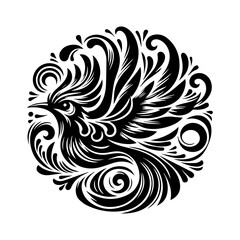 Simple Black Dog Illustration for Graphic Design Projects and Creative Content Creation