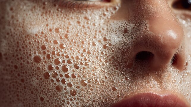 Face Covered with Foam