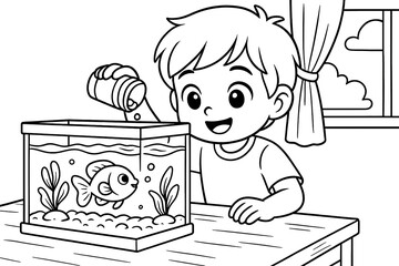 My Hobby Coloring Pages for Kids | Fun Back to School Activity | Kindergarten Printable Worksheets | Simple Black and White Line Art