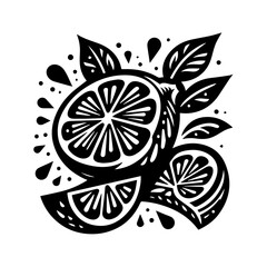 Abstract Black Shape Design Element for Creative Projects and Graphic Illustrations on White Background