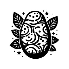 Elegant Black Cat Illustration A Single Detailed Design