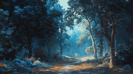 Tranquil forest pathway