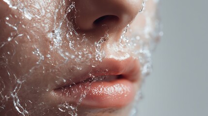 Face with Water Splash