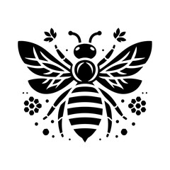 Simple Black Monogram Design for Print