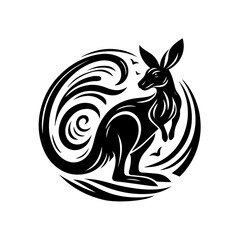 Abstract Black Shape Design Element Possibly a Logo or Icon Vector Illustration