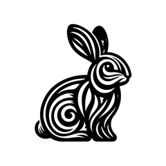 Abstract Black Vector Design with Geometric Shapes and Lines for Creative Projects