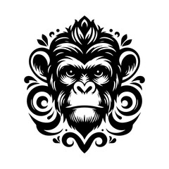 Minimalist Black Design Element Abstract Shape or Icon for Modern Graphic Projects and Branding