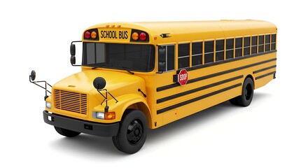 Yellow school bus transportation vehicle