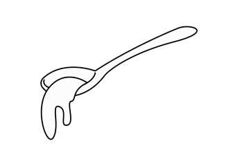 Icono negro de sopa con líquido