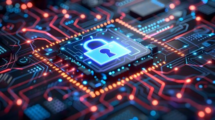 Obraz premium Cybersecurity Technology Protecting Digital Banking Platforms