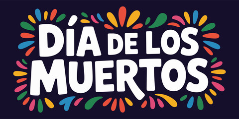 Dia de los muertos festive celebration illustration