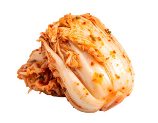 Close up isolated kimchi on black