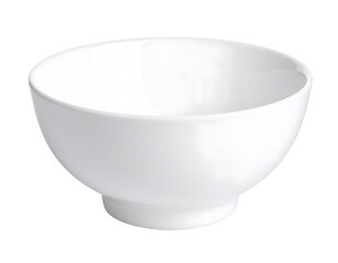 Minimalist white bowl on black background