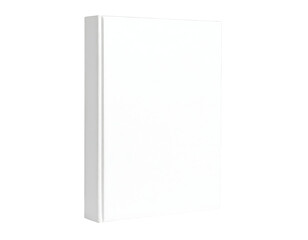 Blank white book against black backdrop