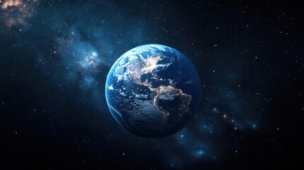 Naklejka premium Earth planet in space. Universe world representation.