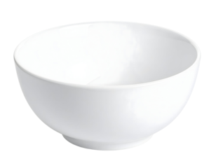 Simple white bowl studio product shot