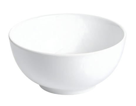 Simple white bowl studio product shot