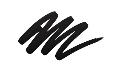 Bold Black Brush Strokes On Bright Green Background