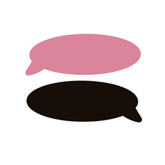 Pink and Black Speech Bubbles