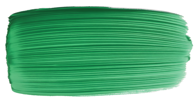 Bright Green Paint Stroke On Transparent Background