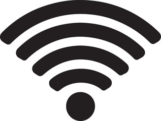 Wifi wireless internet signal flat icon for apps