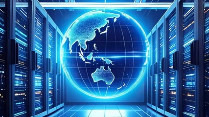 Global network server room - Powered by Adobe