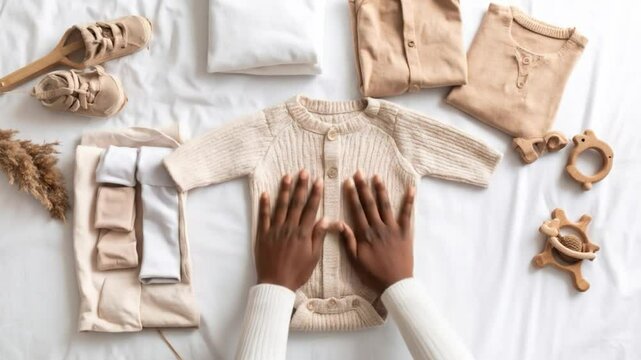 Baby clothing flatlay