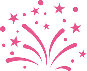 Firework Icon.Firecracker for Anniversary, New year, Celebrate, Festival. Contains icons of firecracker, sparkler, salute, petard, firework box and more.Flat design on black background.