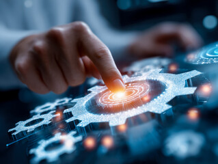 Digital interface demonstrating technological innovation and futuristic control systems