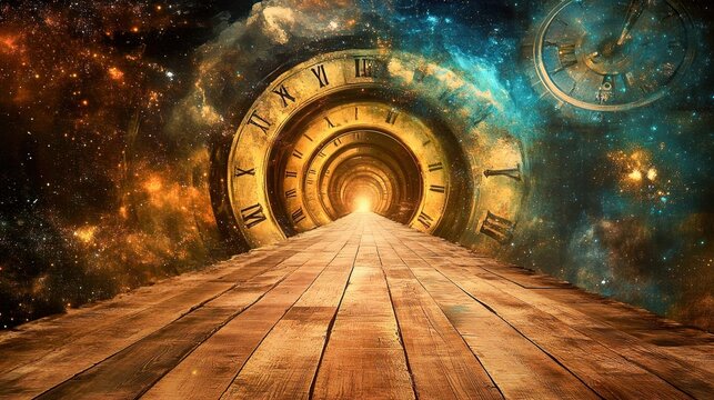 time dilation corridor stretching into infinite futures