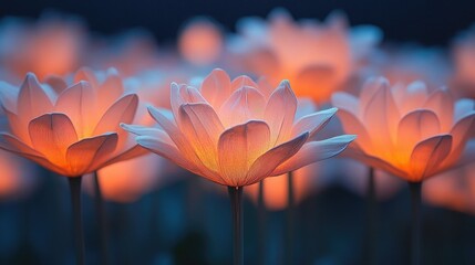 Touch-sensitive flowers generating musical tones
