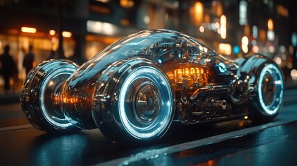 Time-travel vehicle with quantum engine