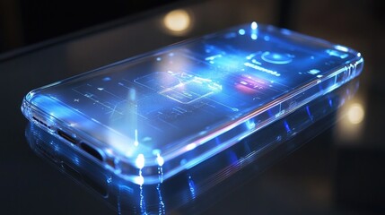 Transparent smartphone featuring holographic displays