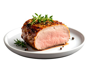 Delicious pork tenderloin served with rosemary