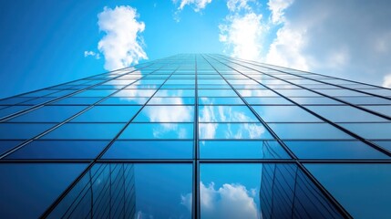 Transparent solar panels on skyscraper windows
