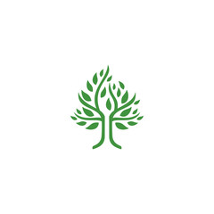 people ecology tree logo vector icon illustration design