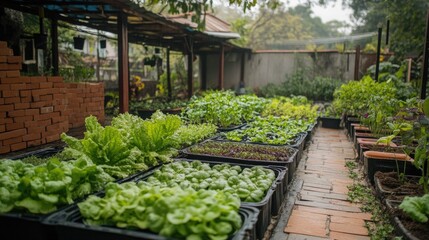 Urban agriculture setup using hydroponic systems