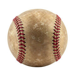 WellUsed Baseball Vintage Baseball Texture Worn Leather Baseball Ball Baseball Equipment Classic Sports Memorabilia Game Day Baseball Graphics Retro Sports Baseball Season on transparent background