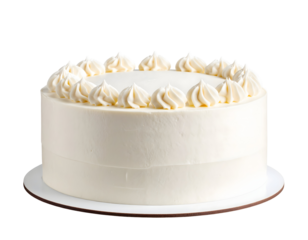 Simple cake with white cream topping