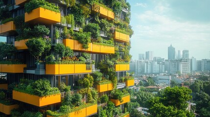 Urban vertical farming infographic