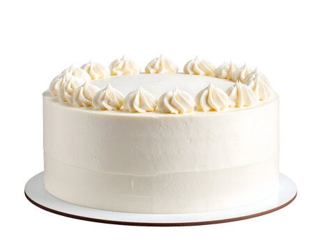Simple cake with white cream topping