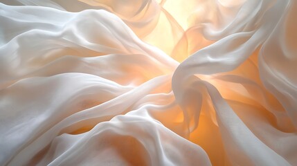 White fabric texture with sunlight