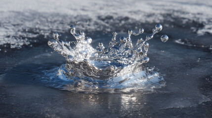 Liquid metal fluid in a frozen splash form