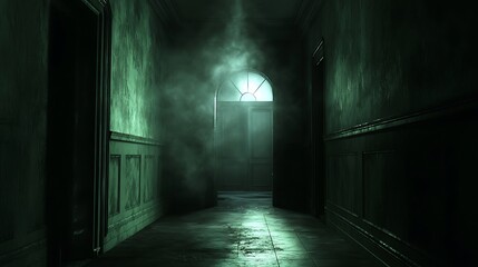 Abandoned hallway interior