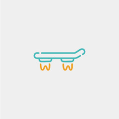 Hoverboard icon logo flat vector design