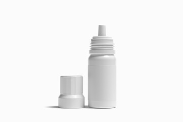 Plastic dropper bottle mockup isolated on white background
