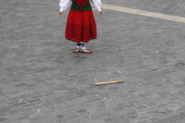 Basque folk dancer during an event