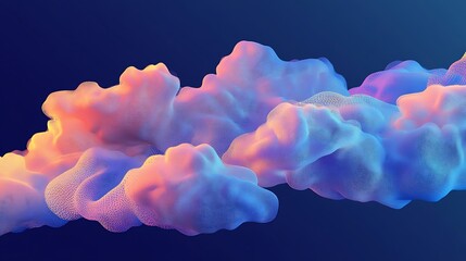 Abstract cloud shapes gradient background