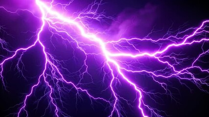 Powerful purple lightning bolt - Powered by Adobe